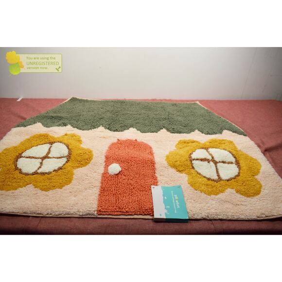 Pillowfort House Shaped Kids' 26x35" Accent Rug - Picture 1 of 6